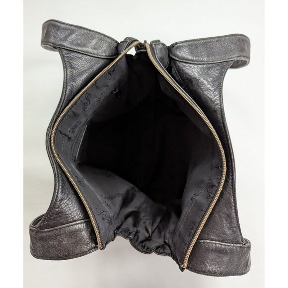 Fossil Vintage Black Pebbled Leather Shoulder Bag - Picture 5 of 7